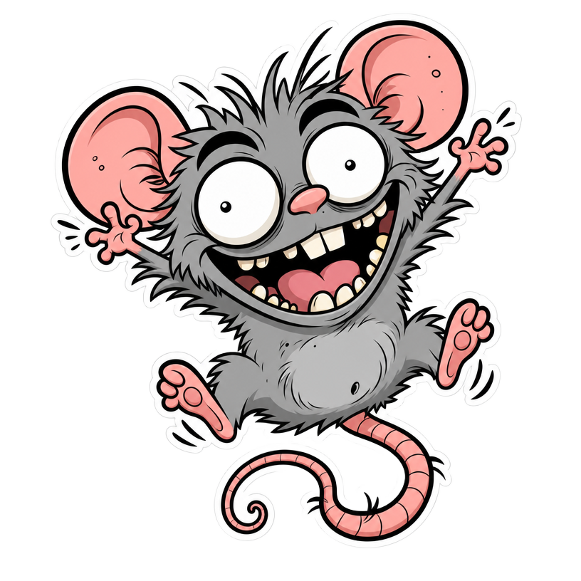 AccuRat — the smug quiz-rat mascot